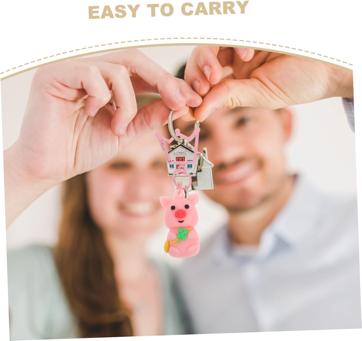 Mobestech 20pcs Cute Pig Keychains for St Patricks Day Party Favors