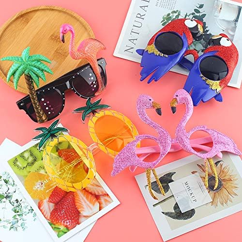 POPLAY Funny Party Sunglasses 4 Pair Hawaiian Style
