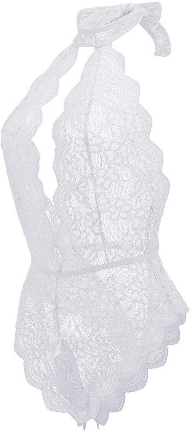 Women Sexy Teddy Babydoll with Suspenders and Lace