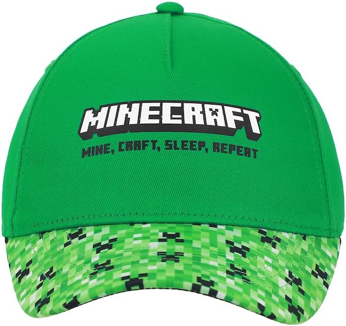 Minecraft Creeper Print Youth Baseball Cap