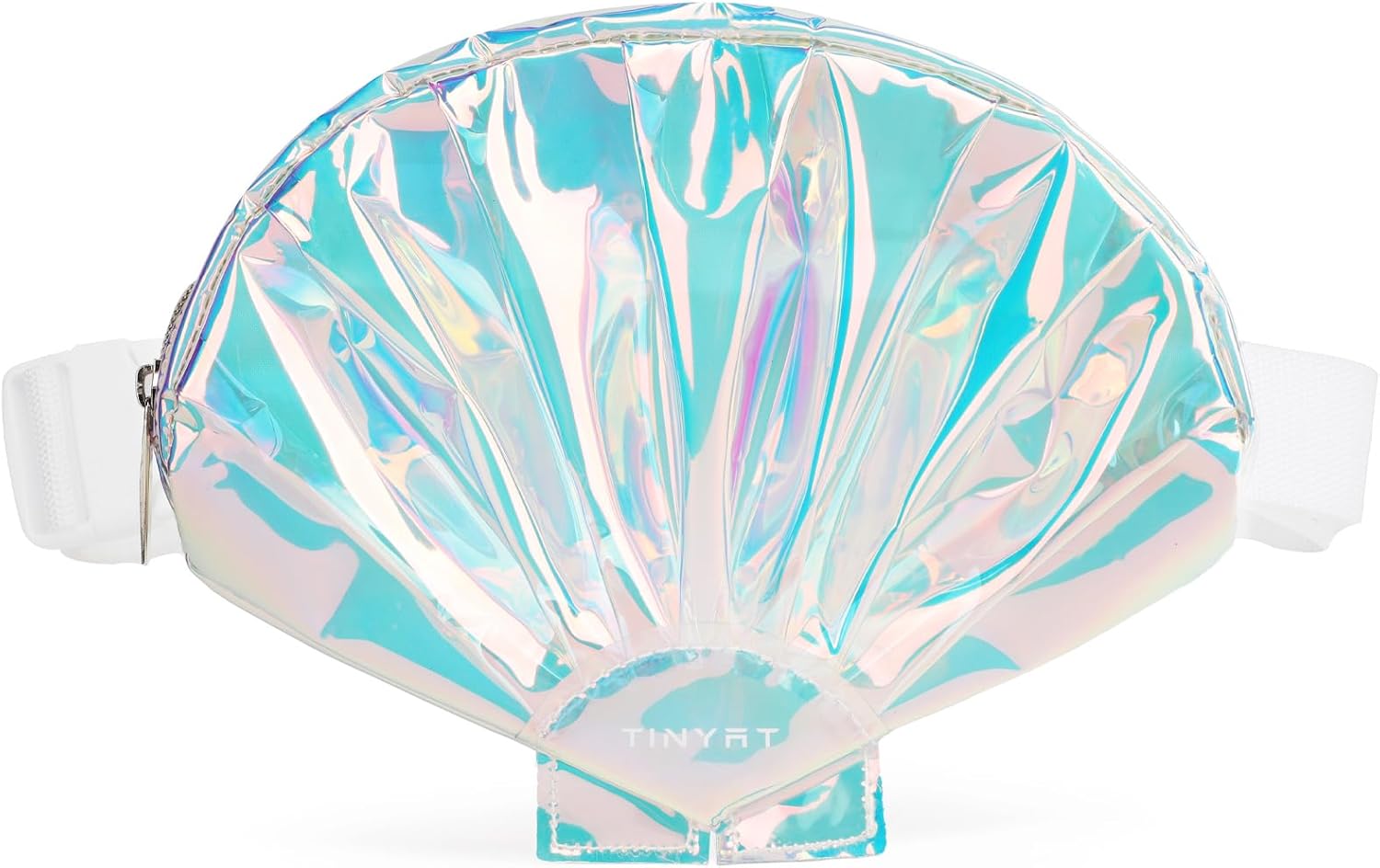 TINYAT Holographic Seashell Fanny Pack for Women