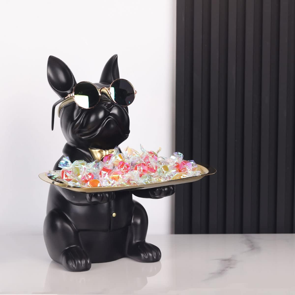 Qianling Resin Bulldog Key Holder Tray