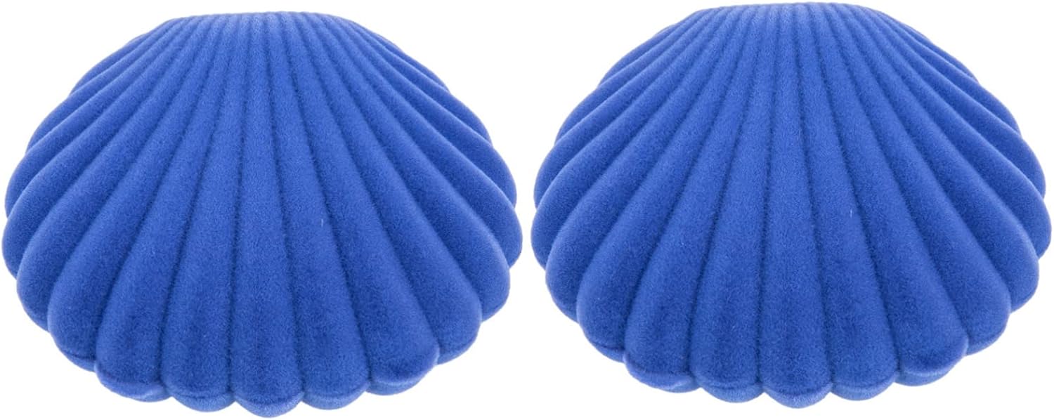 TENDYCOCO 2pcs Shell Jewelry Box Earring Organizer Case