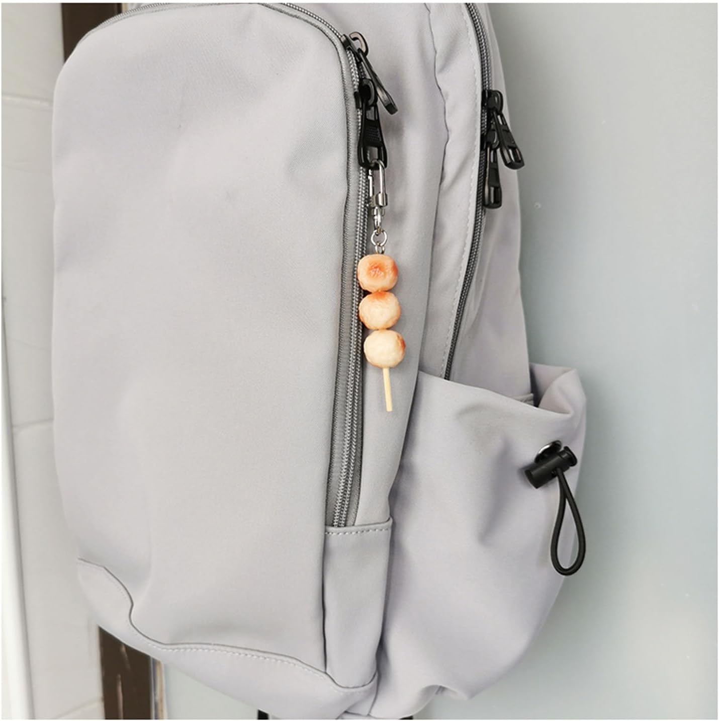 AVLUZ Fish Ball Skewers Keychain Funny Birthday Gift Key Ring