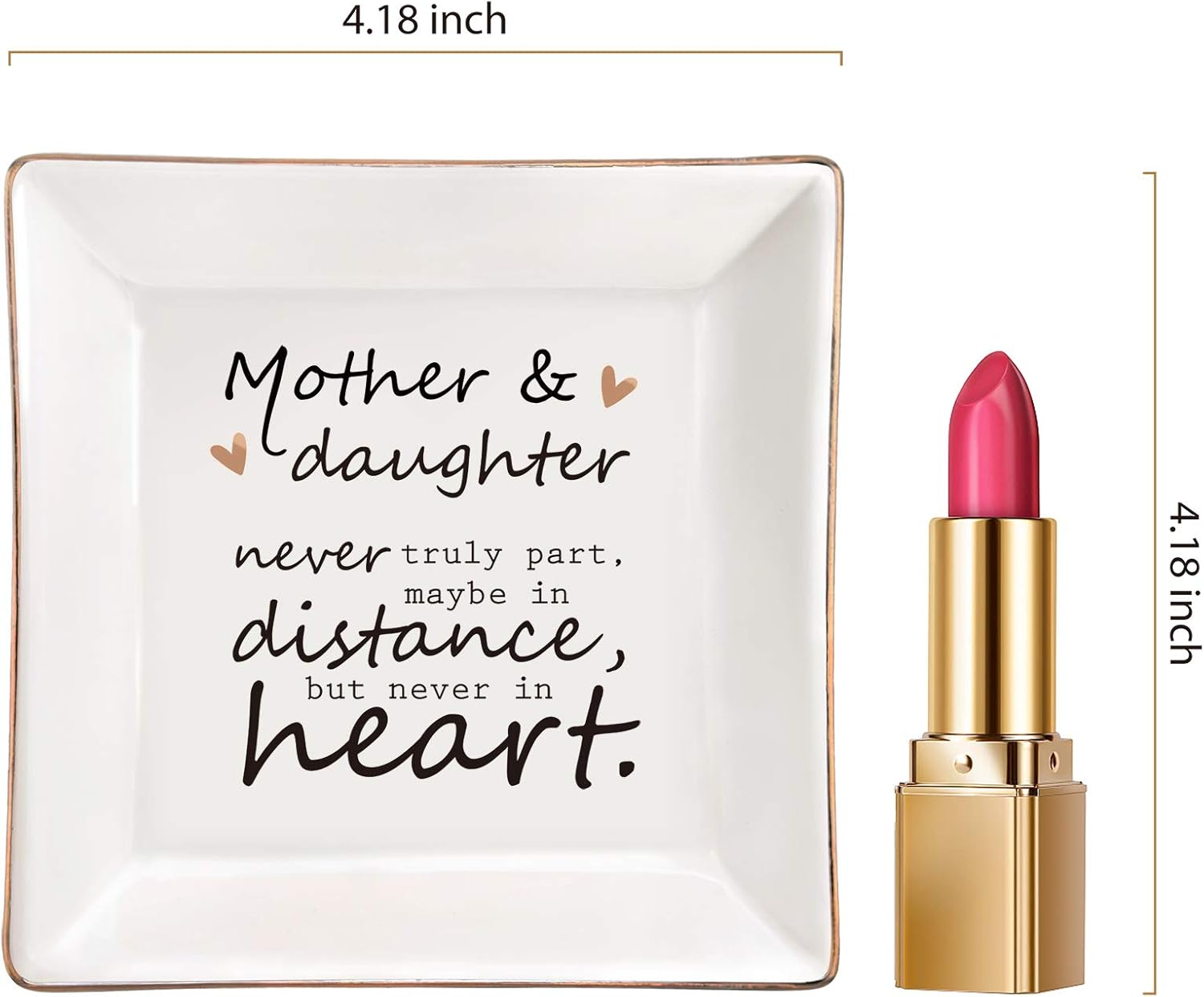 ELEGANTPARK Ceramic Jewelry Dish for Mother and Daughter