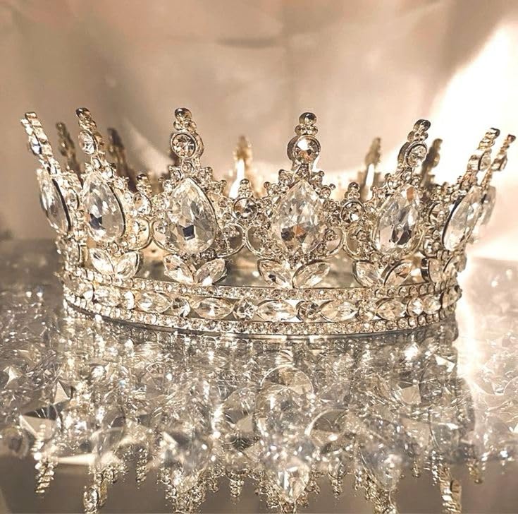 Queen Crown Rhinestone Wedding Headpiece for Women