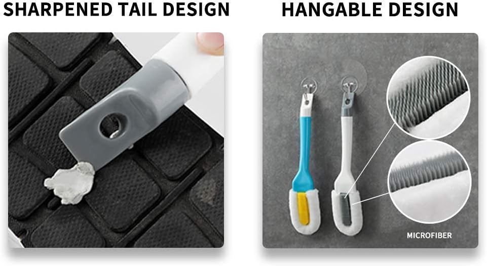 Andiker Professional Cleaning Shoe Brush with Long Handle and Hangable Design