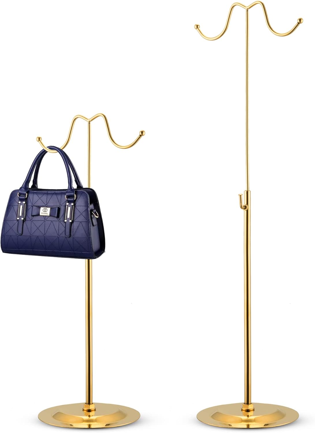 Double Hook Purse Stand Set of Two Gold