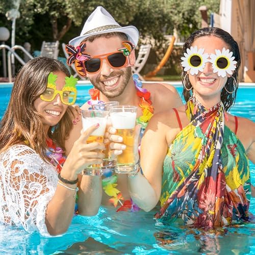 Hawaiian Luau Party Sunglasses Set 9 Pairs