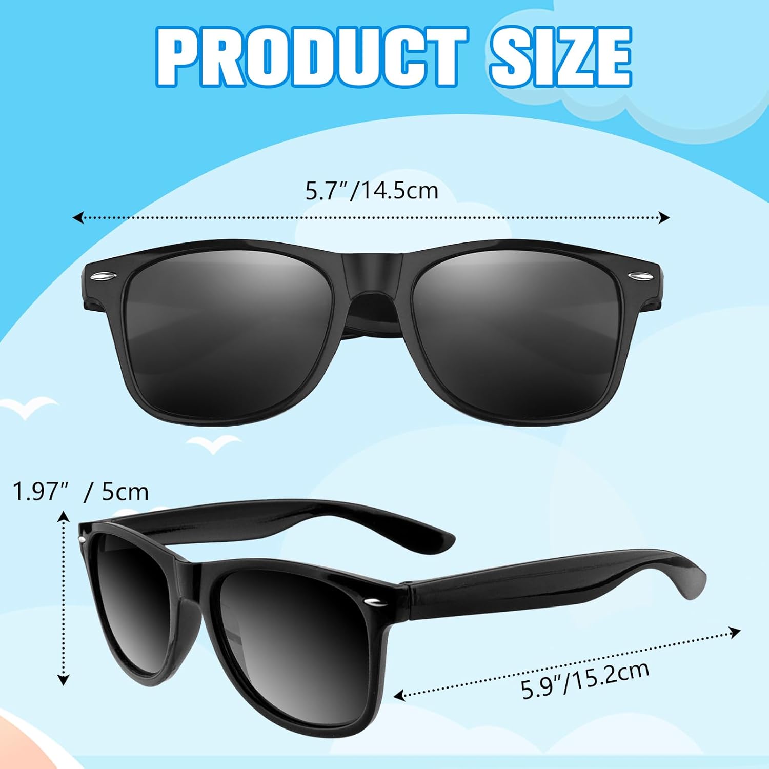 ASTARON 12 Pack Neon Sunglasses for Parties