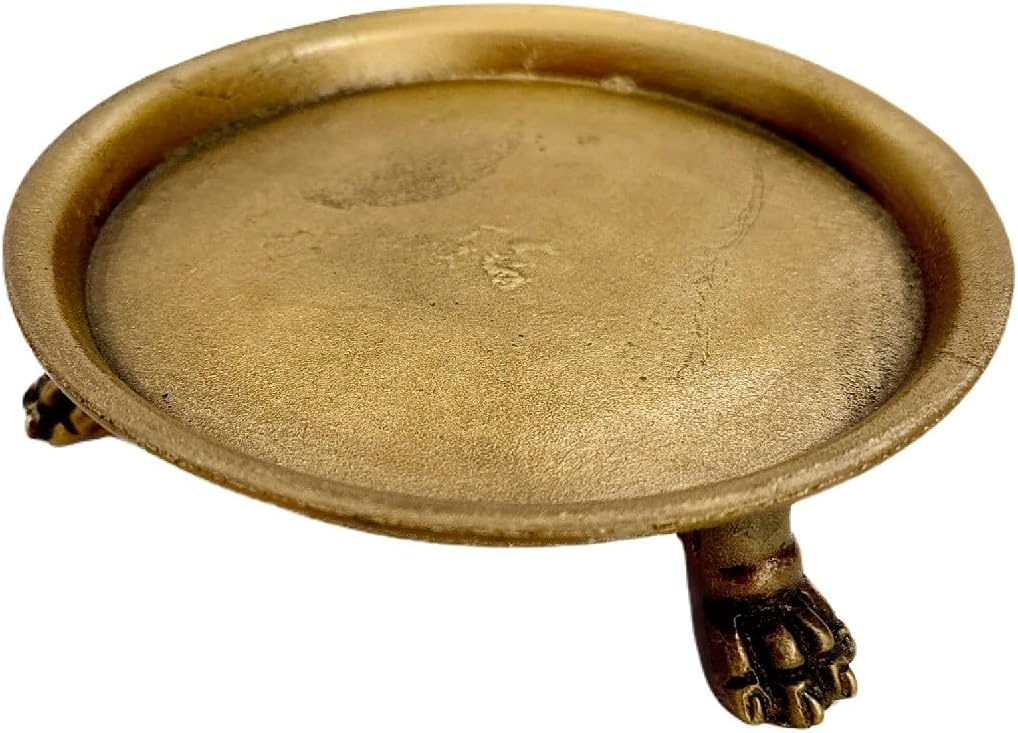 Hapton House 100 Solid Brass Clawfoot Candle Dish