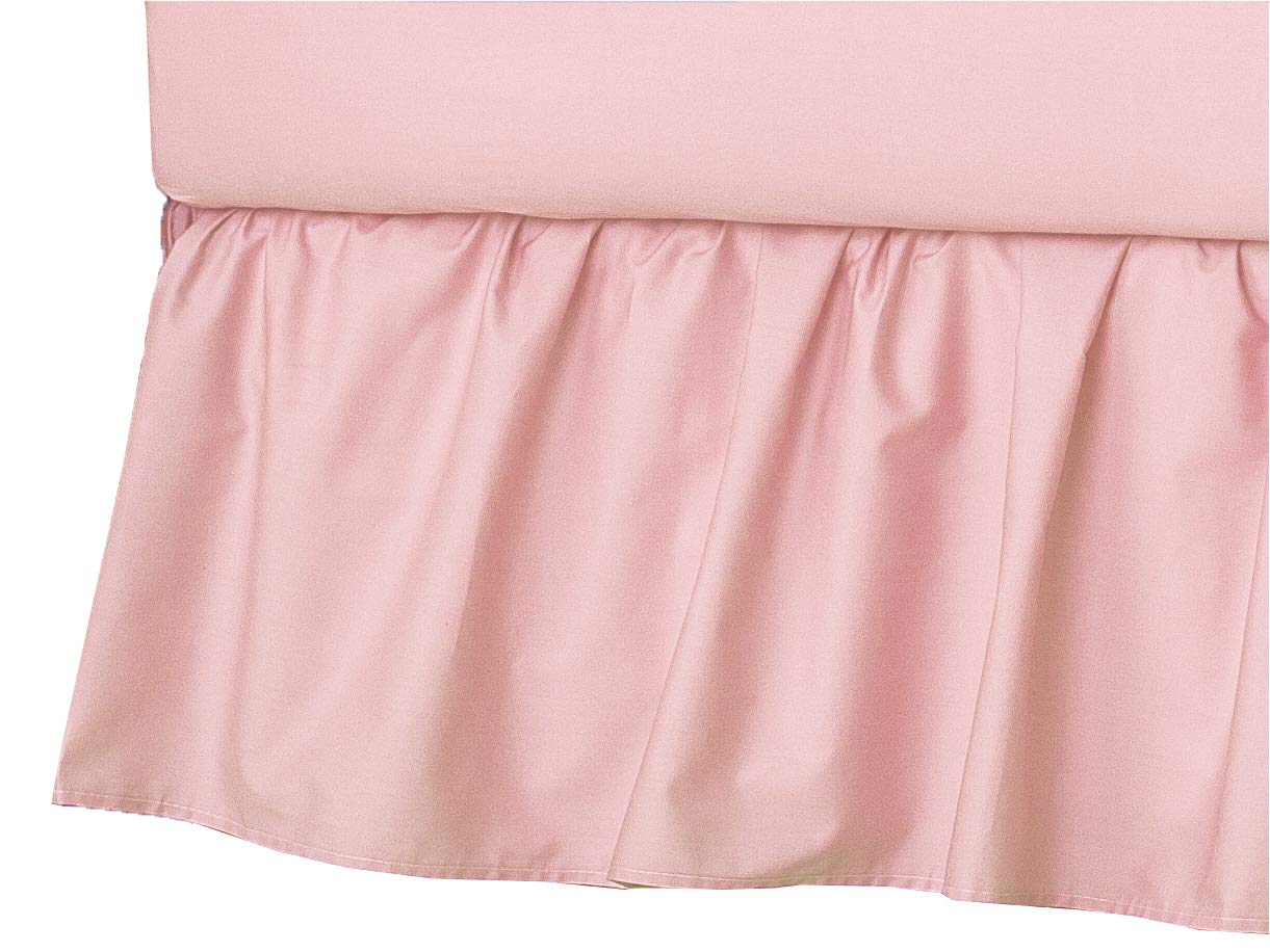 American Baby Company Ultra Soft Microfiber Ruffled Mini Crib Skirt Blush Pink