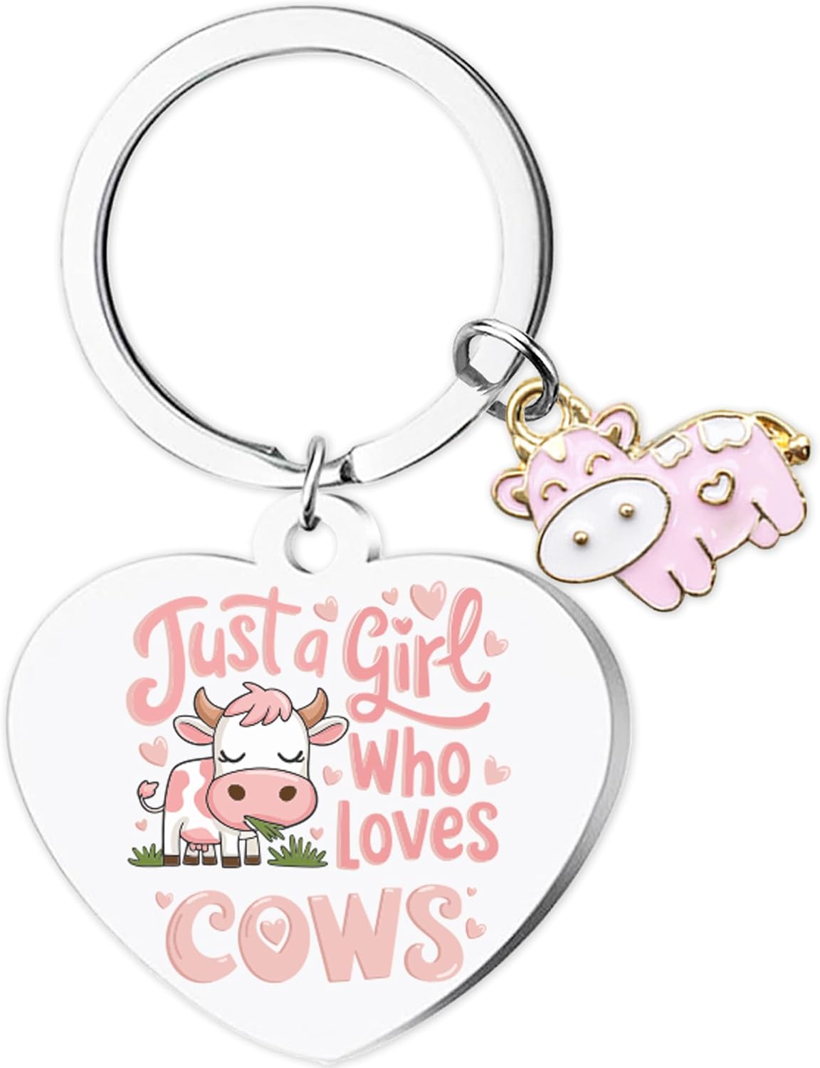 Cute Cow Keychain for Girls and Cowgirls
