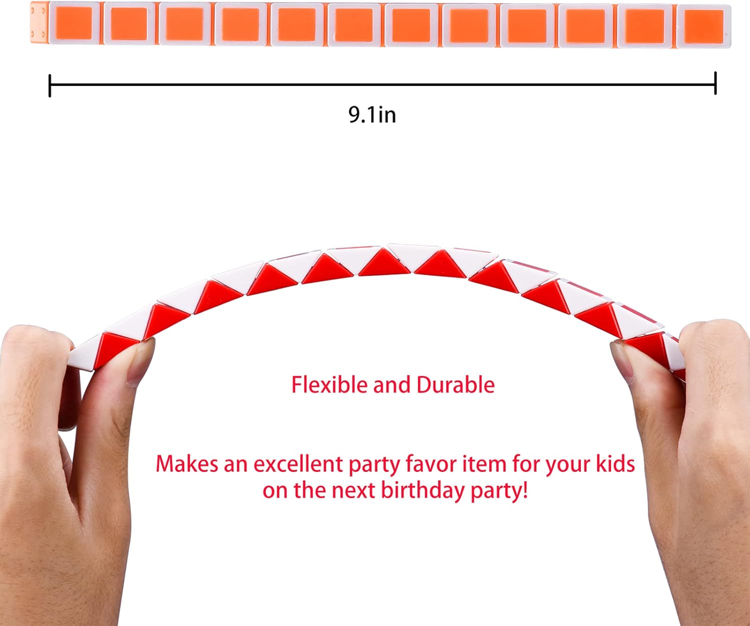 Ganowo 18 Pack Fidget Snake Cube Puzzle Toys for Kids Teens