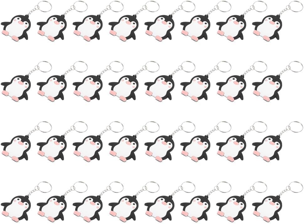 LUOZZY 40pcs Penguin Keychains Winter Party Favors for Kids and Adults