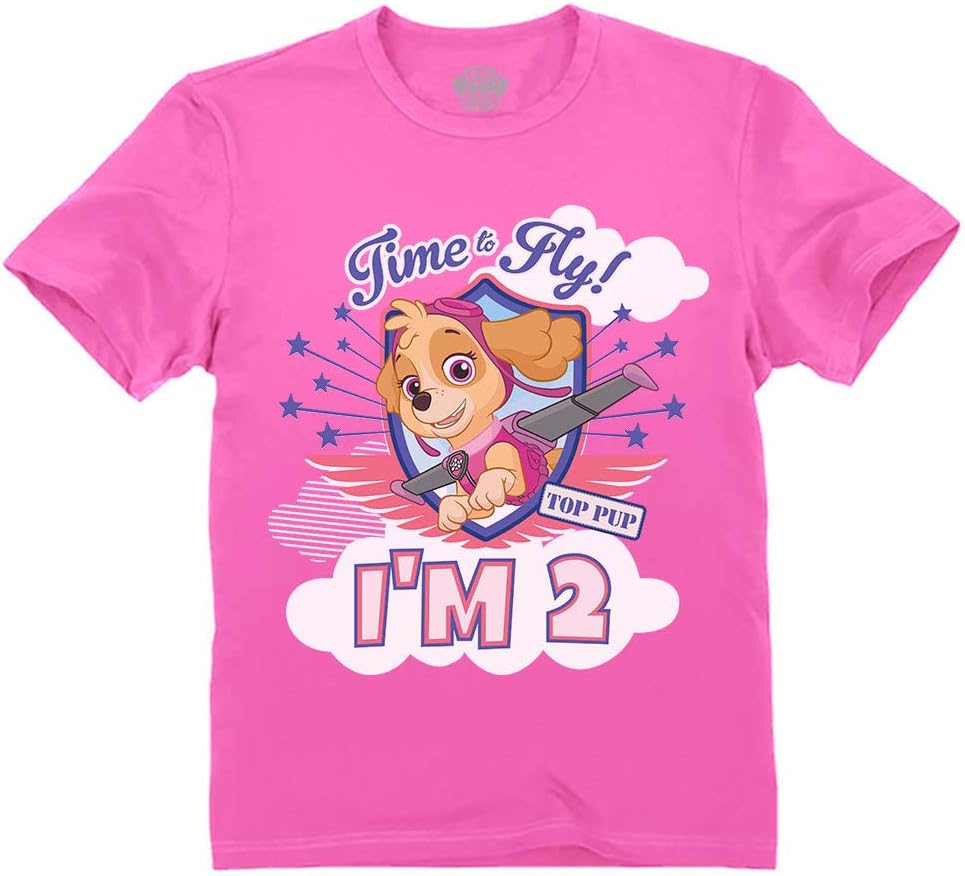 Tstars Paw Patrol Skye 2nd Birthday Tee for Girls 1