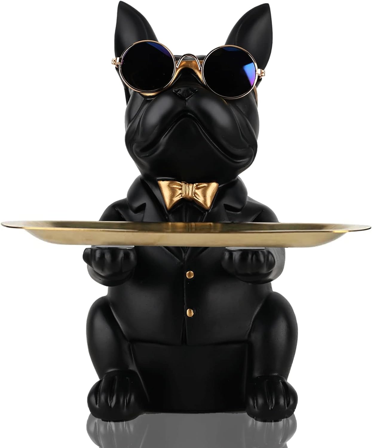 Qianling Resin Bulldog Key Holder Tray
