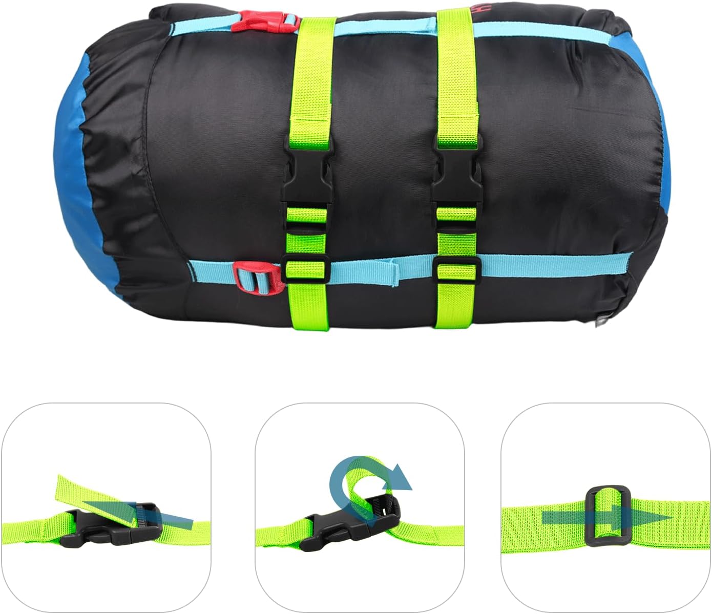 XTACER 1 Inch MOLLE Luggage Strap with Buckle