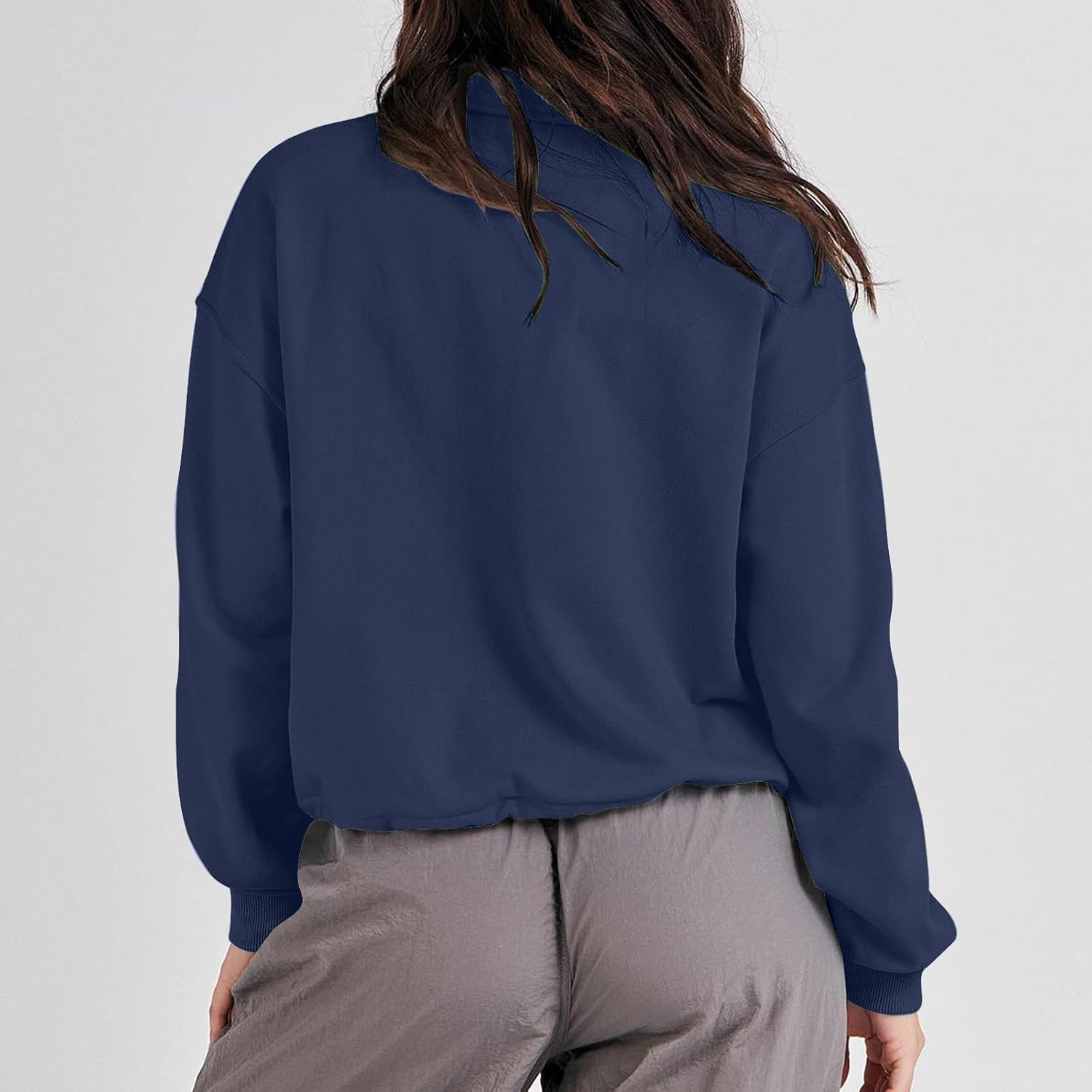 Womens 2024 Trendy Oversized Crewneck Sweatshirt