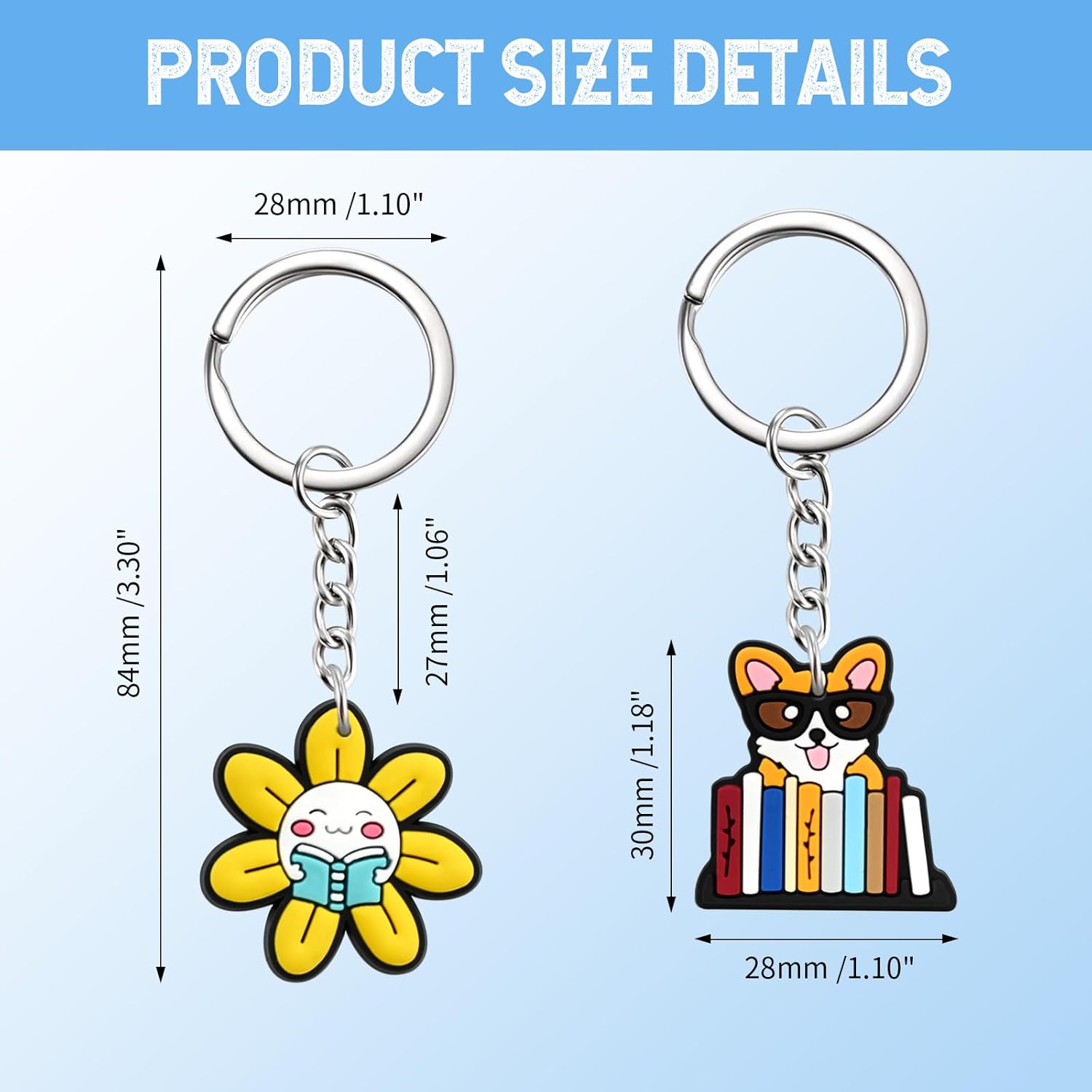 Ibuclein Keychains Bulk DIY Cute Backpack Charms for Girls