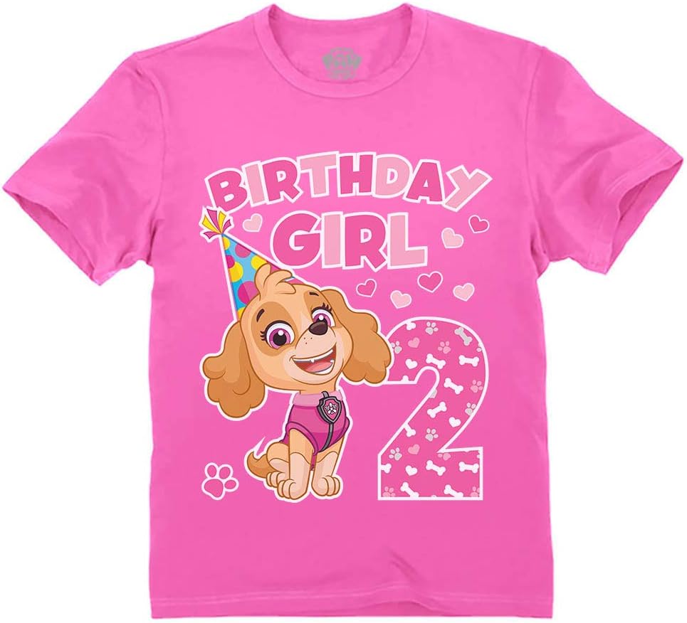 Tstars Paw Patrol Skye 2nd Birthday Tee for Girls