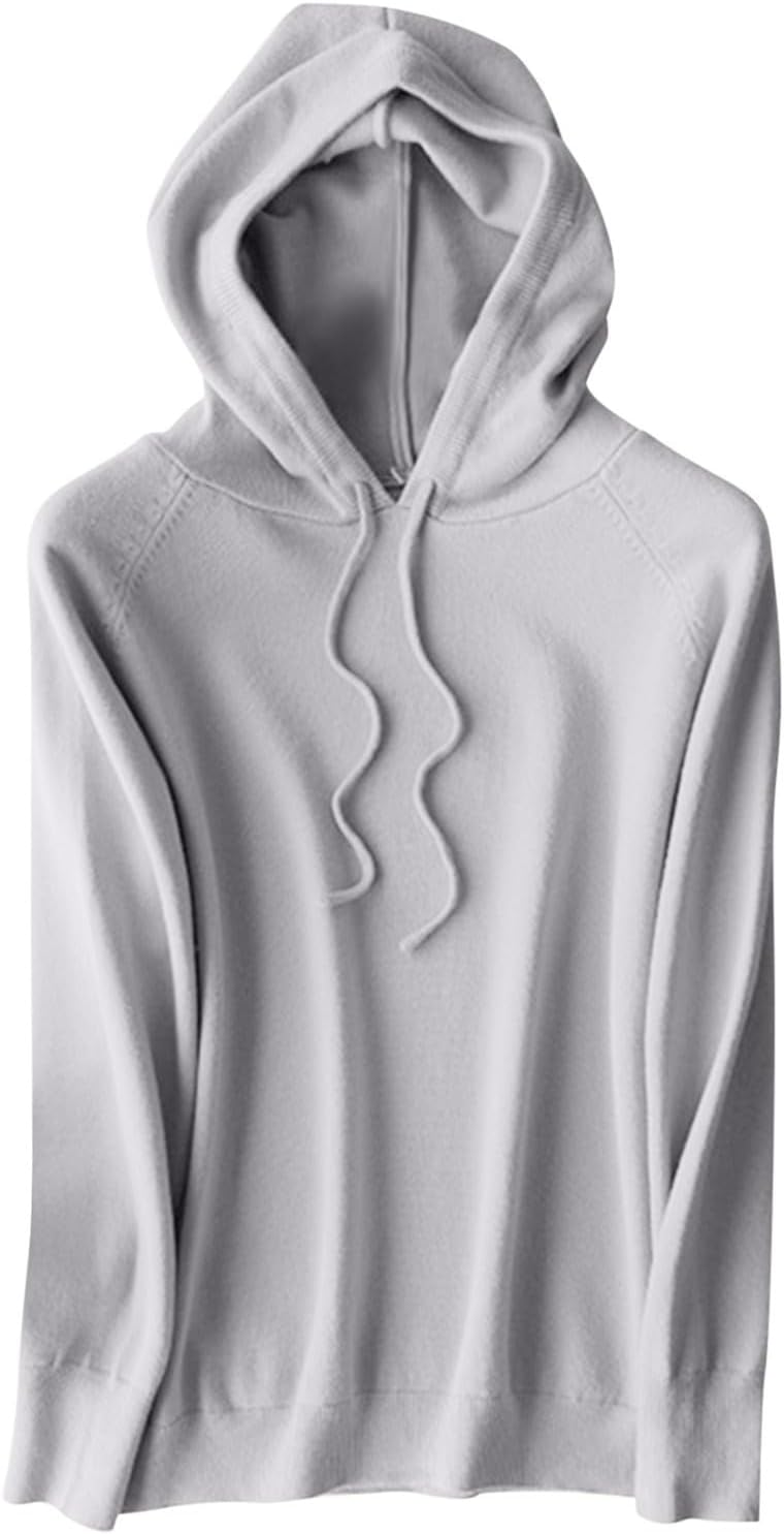 Womens Plus Size Classic Solid Hoodie Sweatshirt Long Sleeve