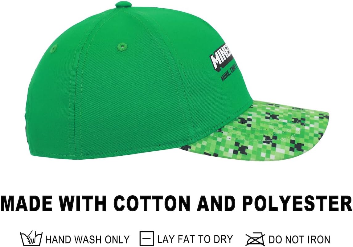 Minecraft Creeper Print Youth Baseball Cap