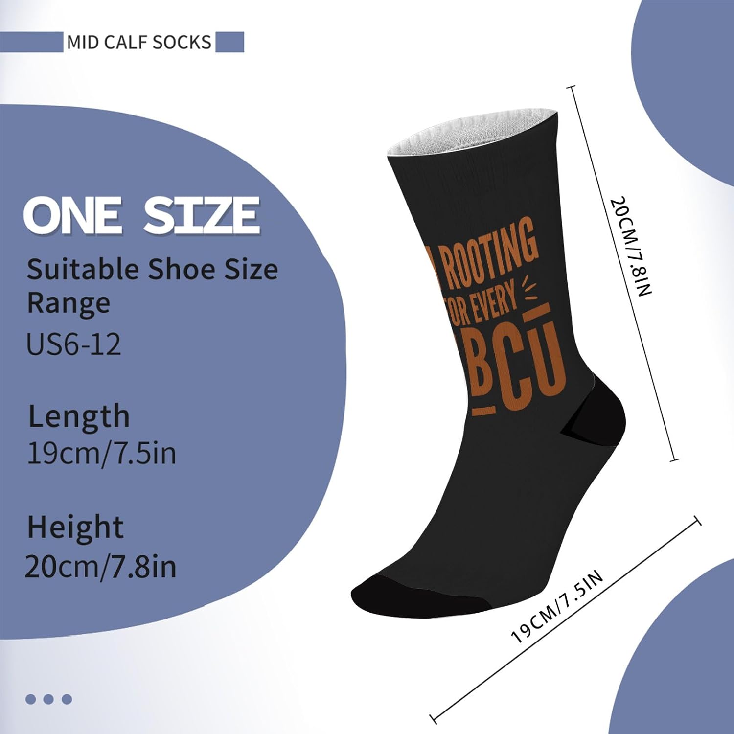 HBCUS Black History Month Fun Socks for Boys