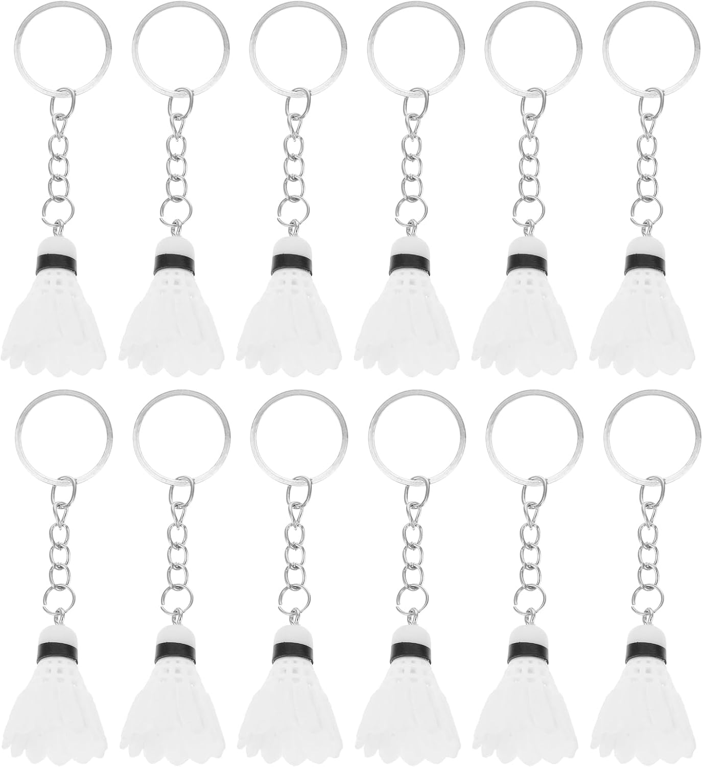 LUOZZY 48 Pcs Mini Badminton Keychain