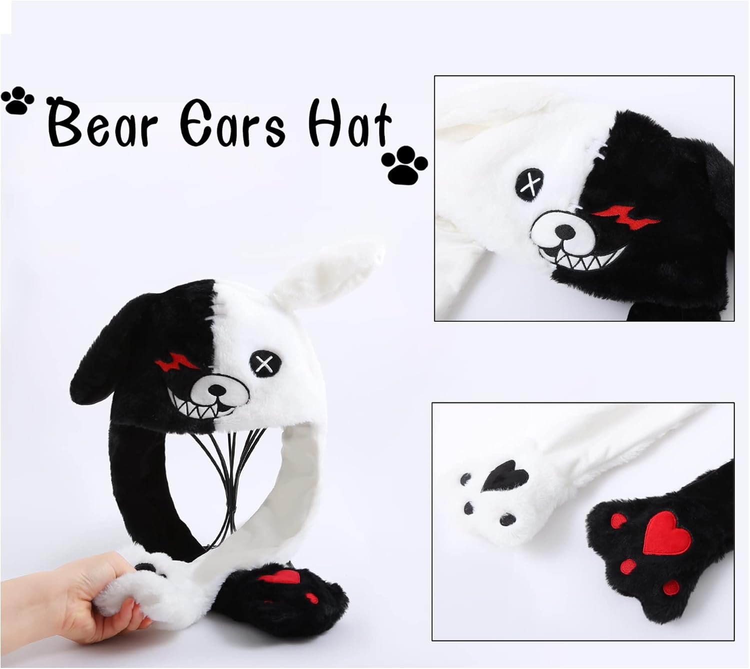 Movable Bear Ears Hat for Women and Girls