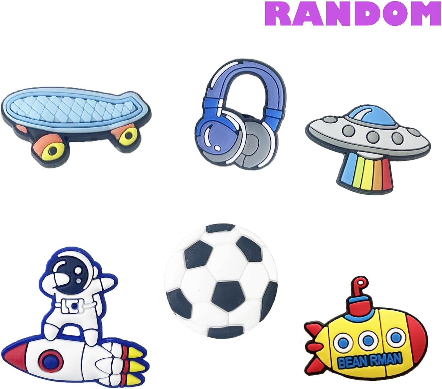 35 50 100 Pcs Random PVC Shoe Charms Decorations