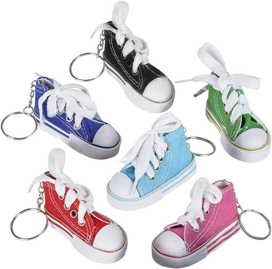 ArtCreativity Mini Canvas Sneaker Keychains Set of 12