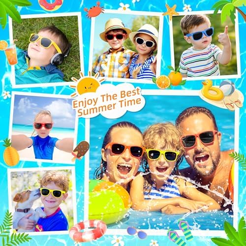 24 Pcs Kids Sunglasses Bulk UV400 Protection for Boys Girls 3-8