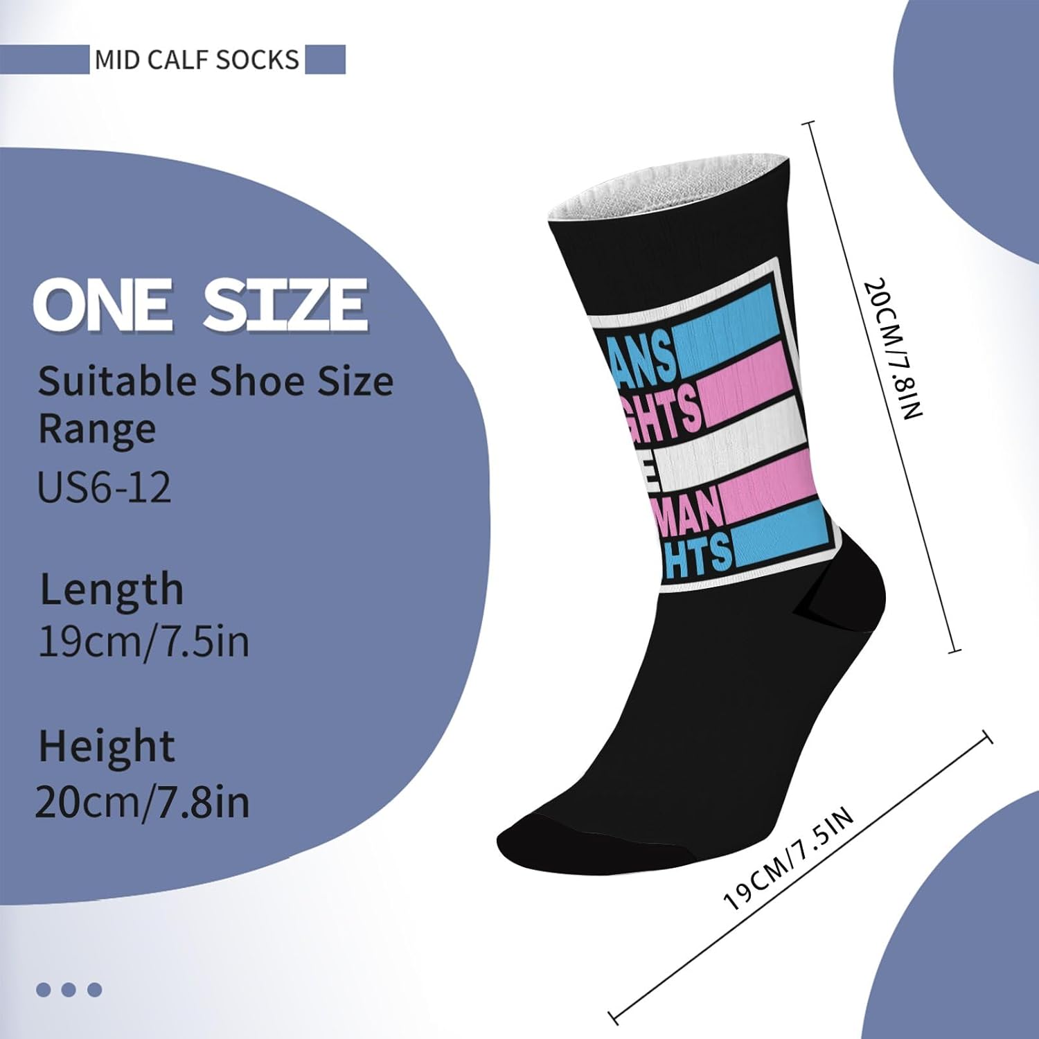 Transgender Boys Crew Socks Funny Work Boot Socks for Kids