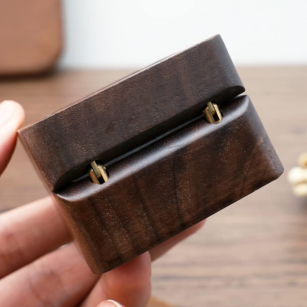 molchagar We Do Wooden Wedding Ring Box for 2 Rings