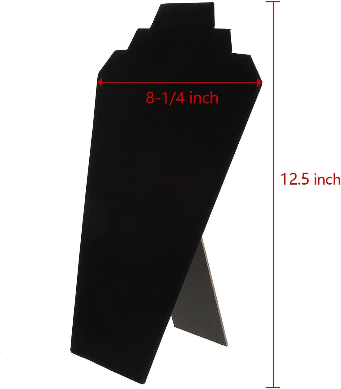 Foraineam 9 Pack Necklace Display Holder Black Velvet 125 Inch