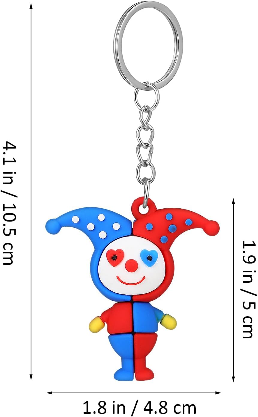 Jarbins 12Pcs Funny Clown Keychain Set