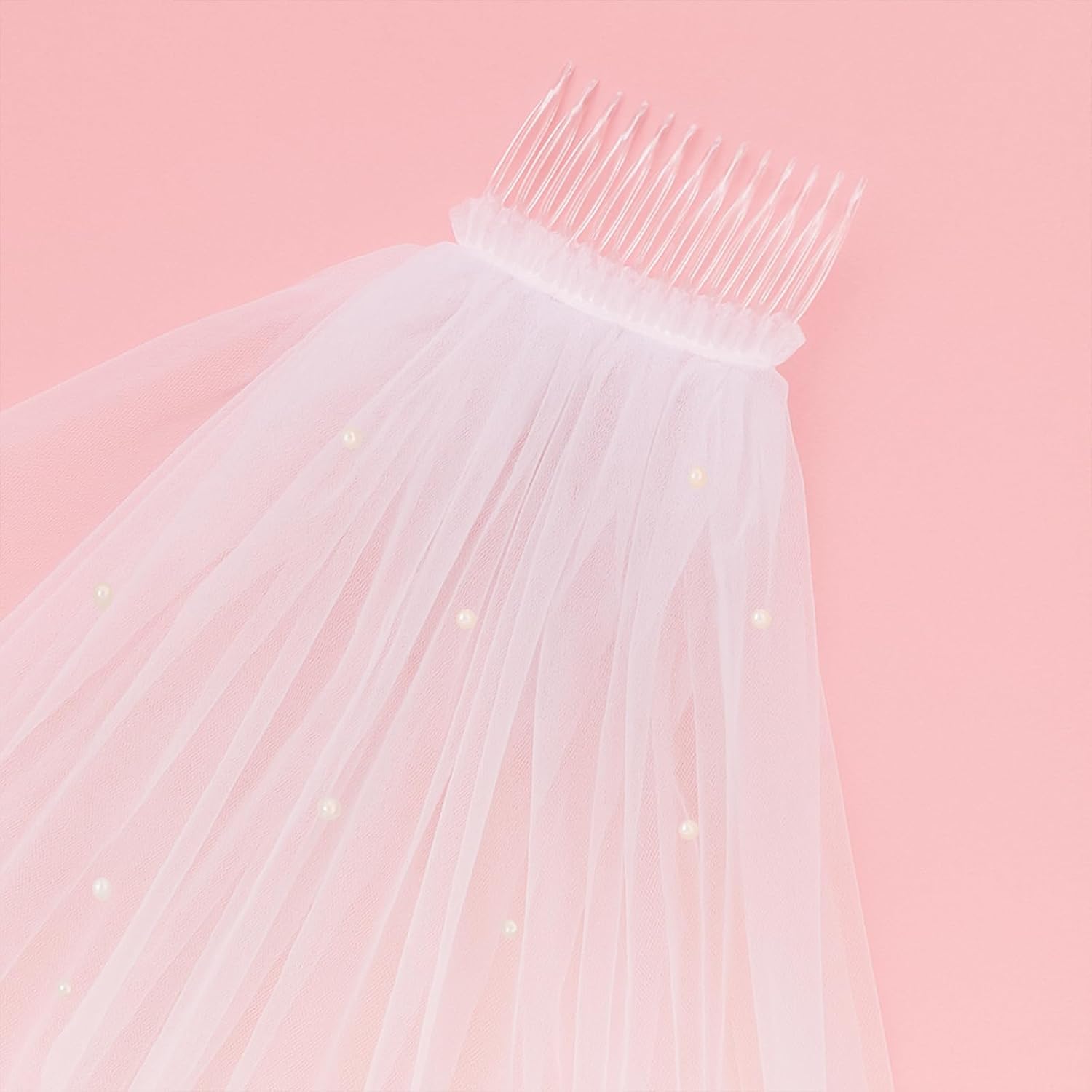 Bride to Be Sash Veil with Pearls