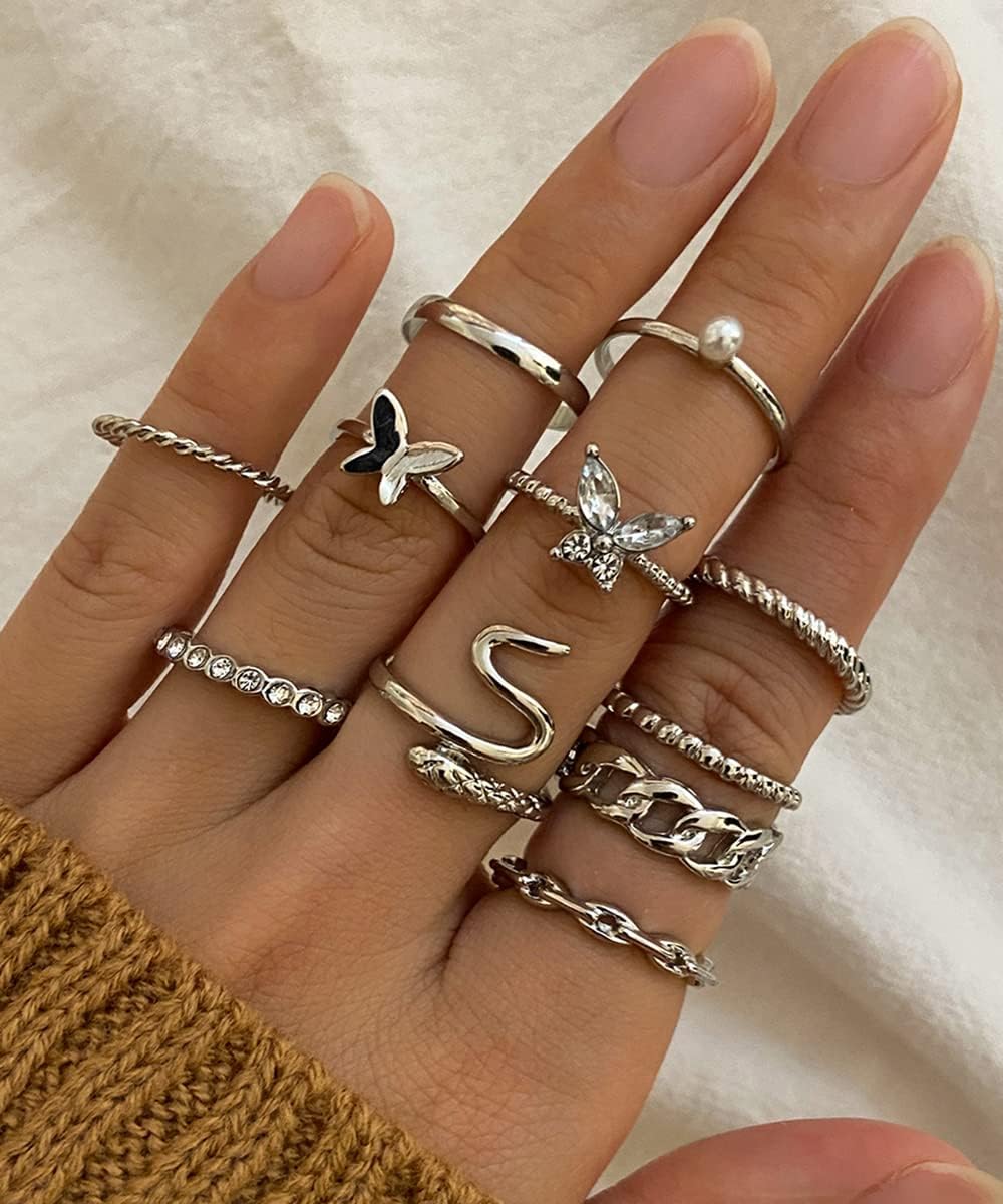 iF YOU 30 Pcs Gold Knuckle Rings Set for Women