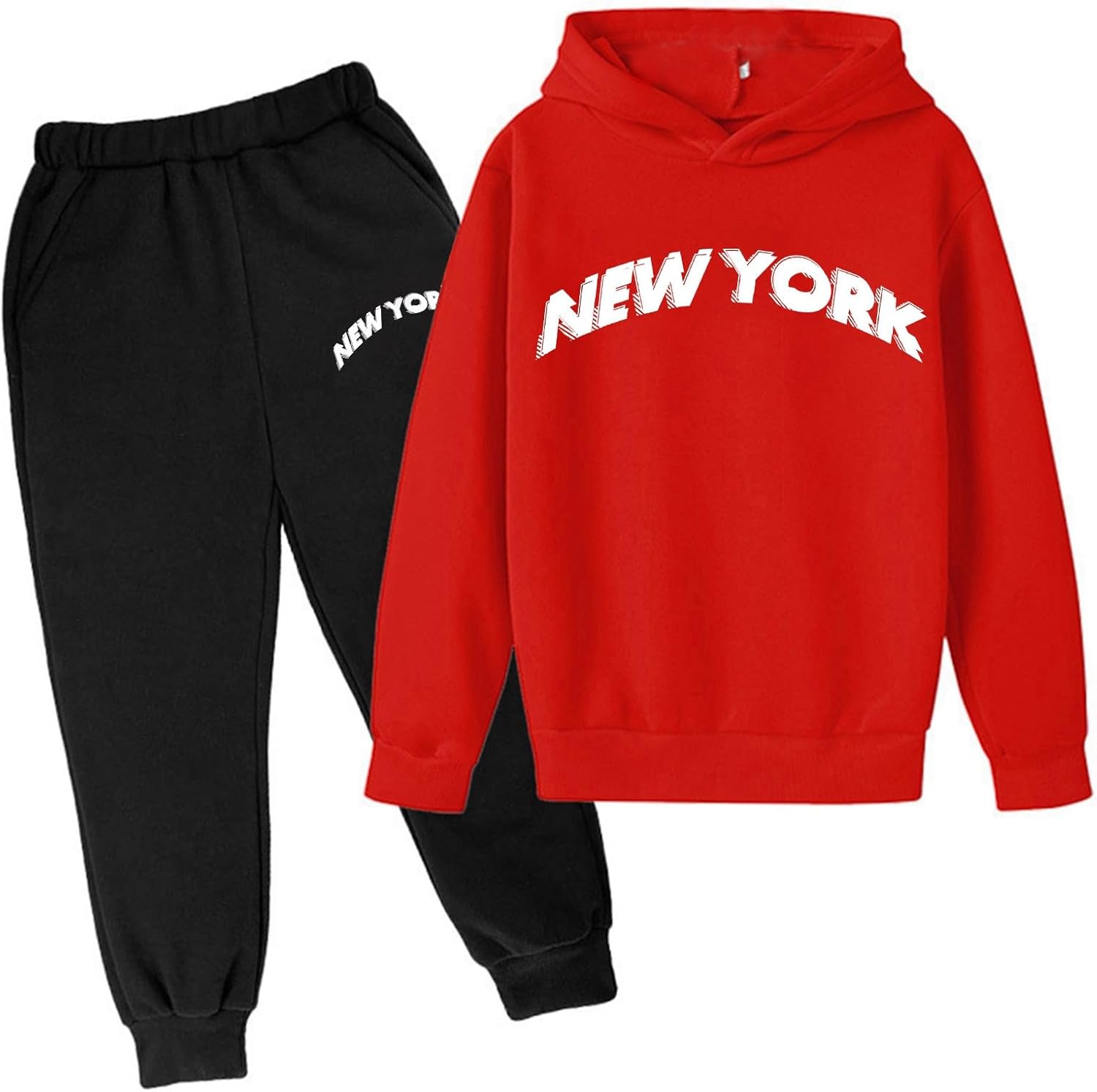 Soft Breathable Printed Hoodie Set for Boys