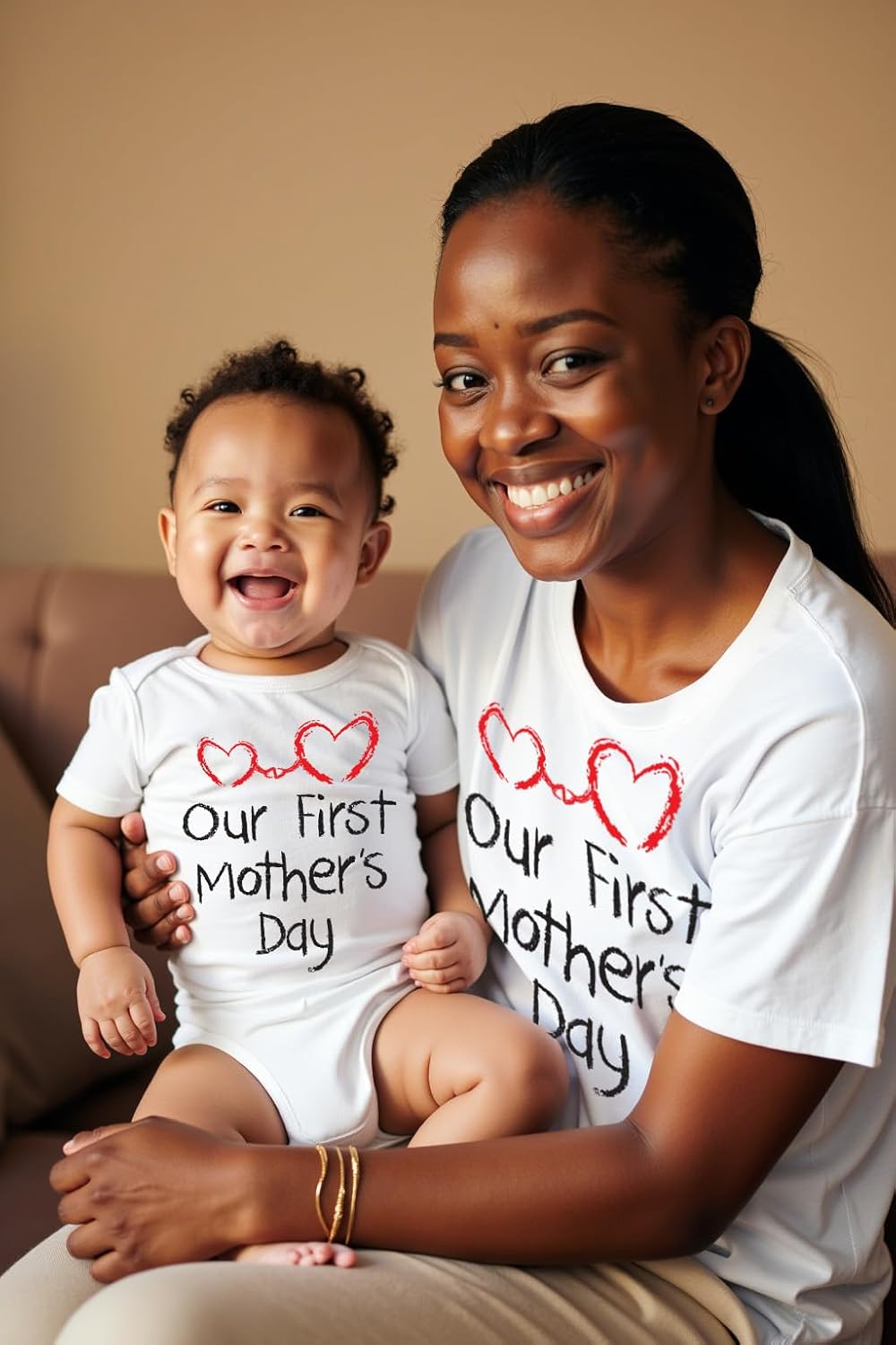 Tstars First Mothers Day Mommy and Me Bodysuit Set