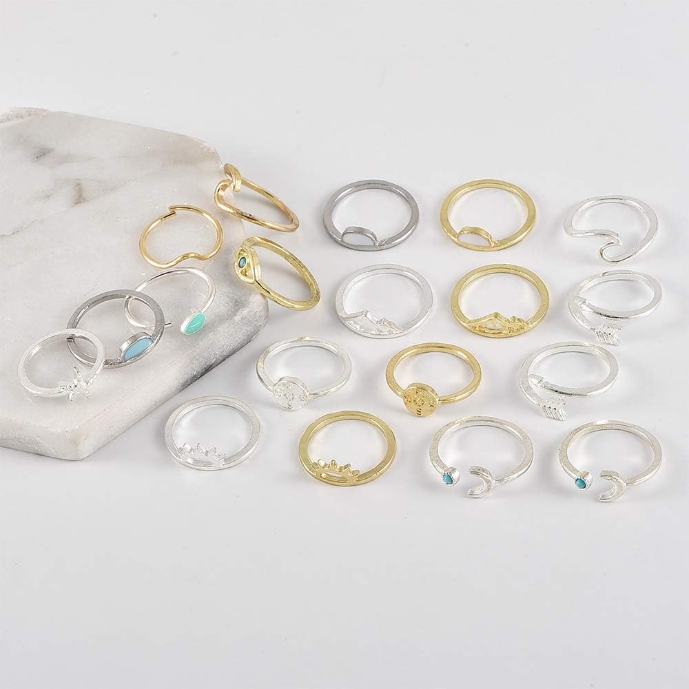 FUTIMELY Boho Retro Stackable Rings Set for Women