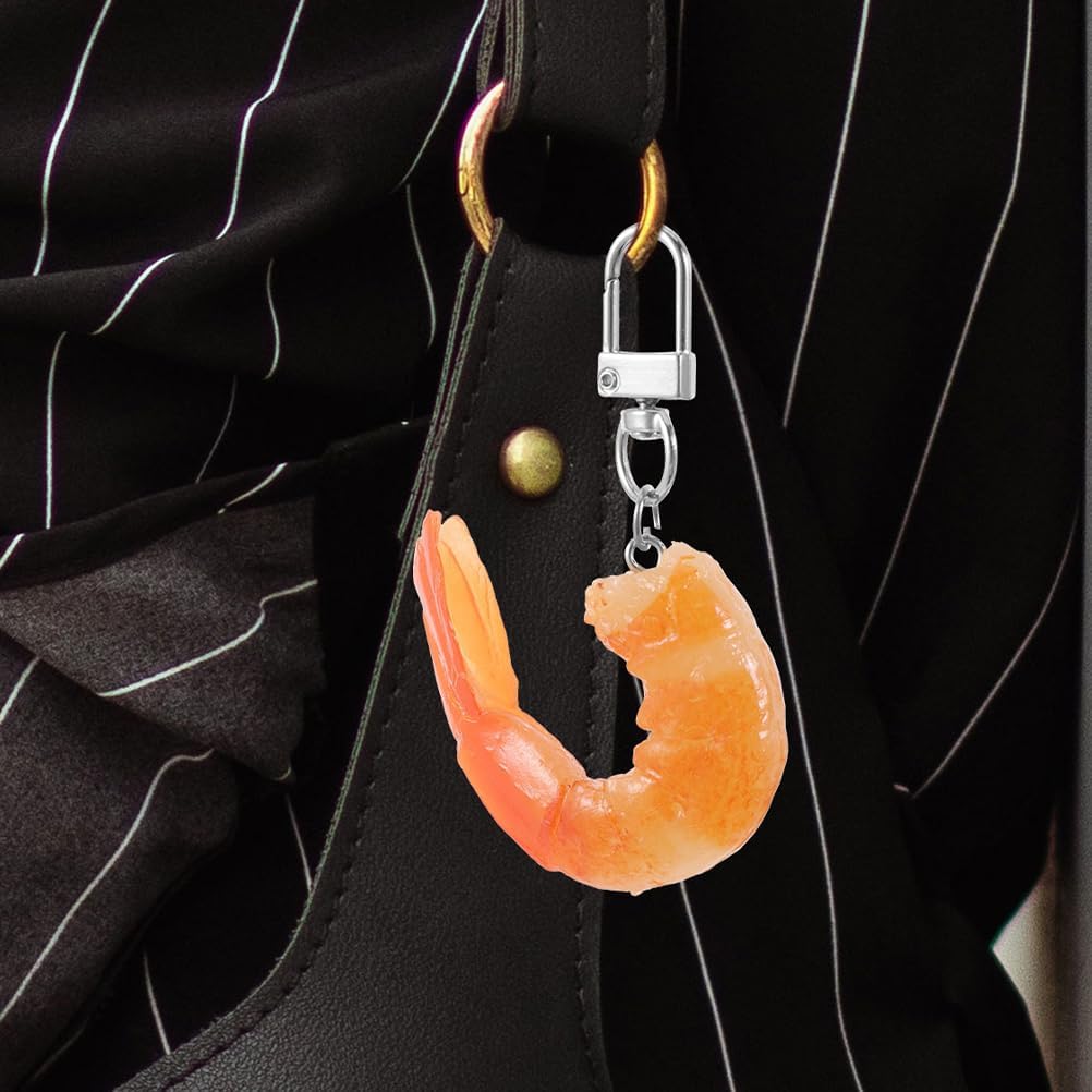 LOGOFUN 20 Pcs Fake Shrimp Keychains for Bags and Backpacks