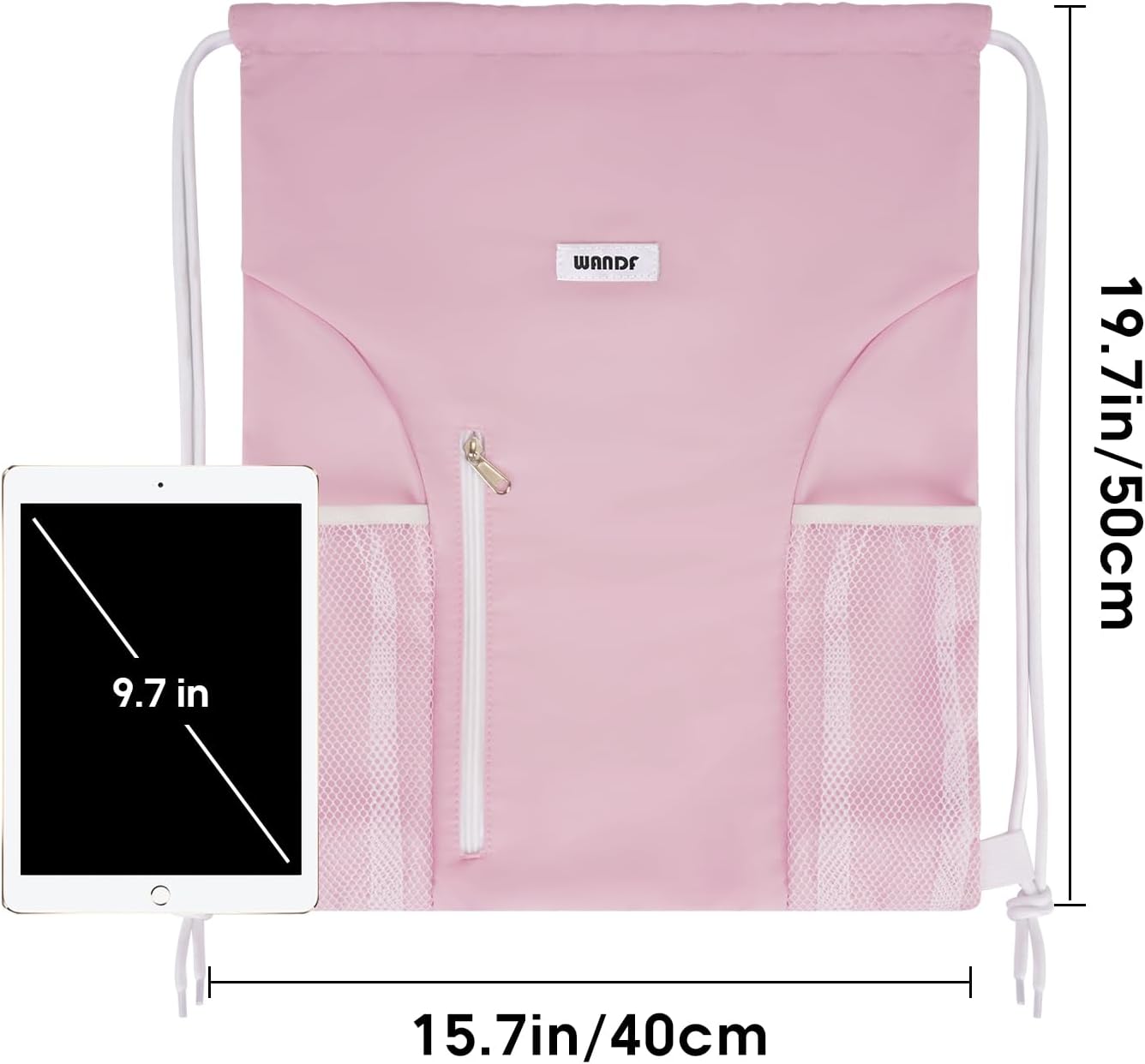 WANDF Drawstring Backpack for Men Women
