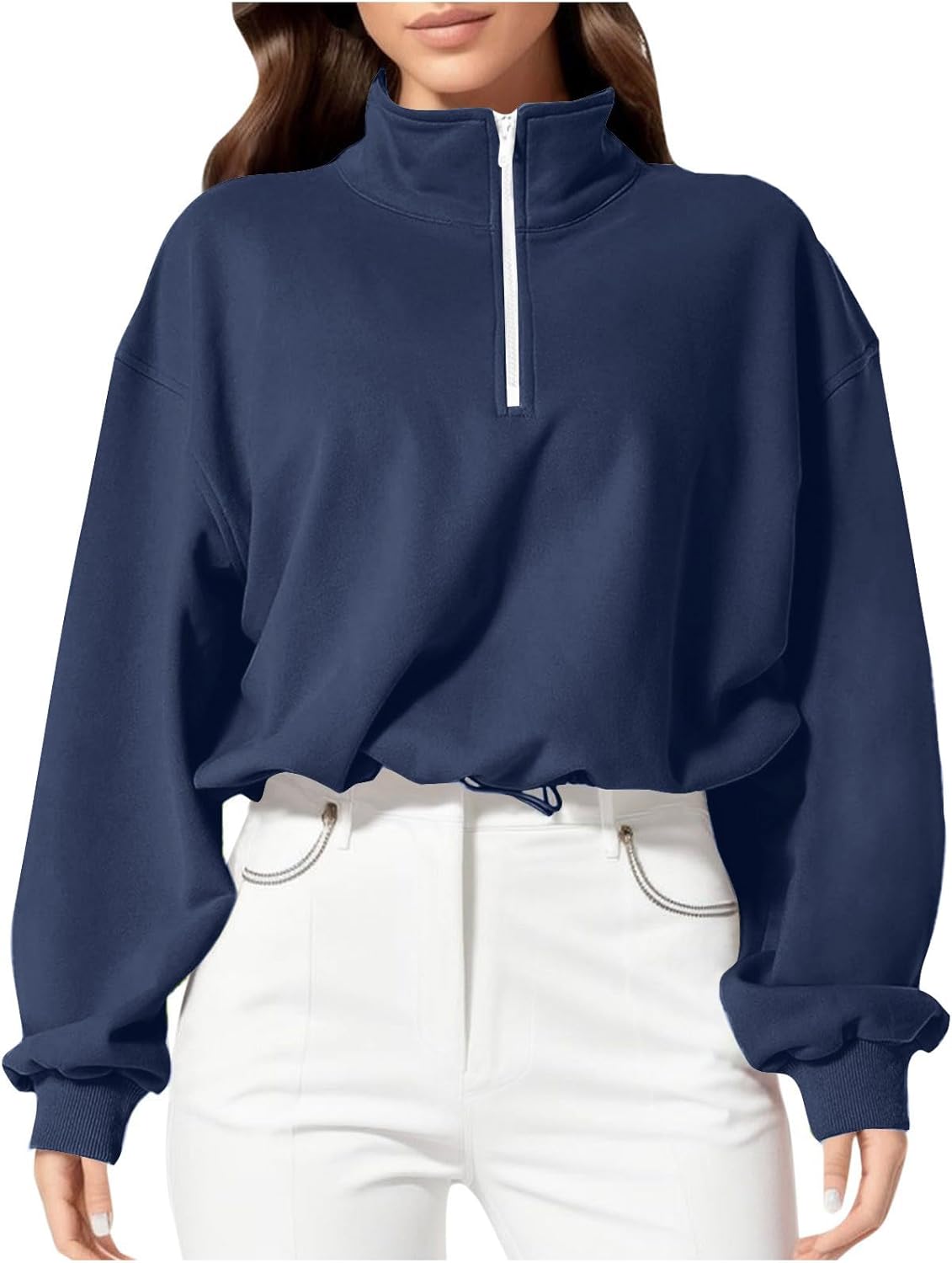 Womens 2024 Trendy Oversized Crewneck Sweatshirt