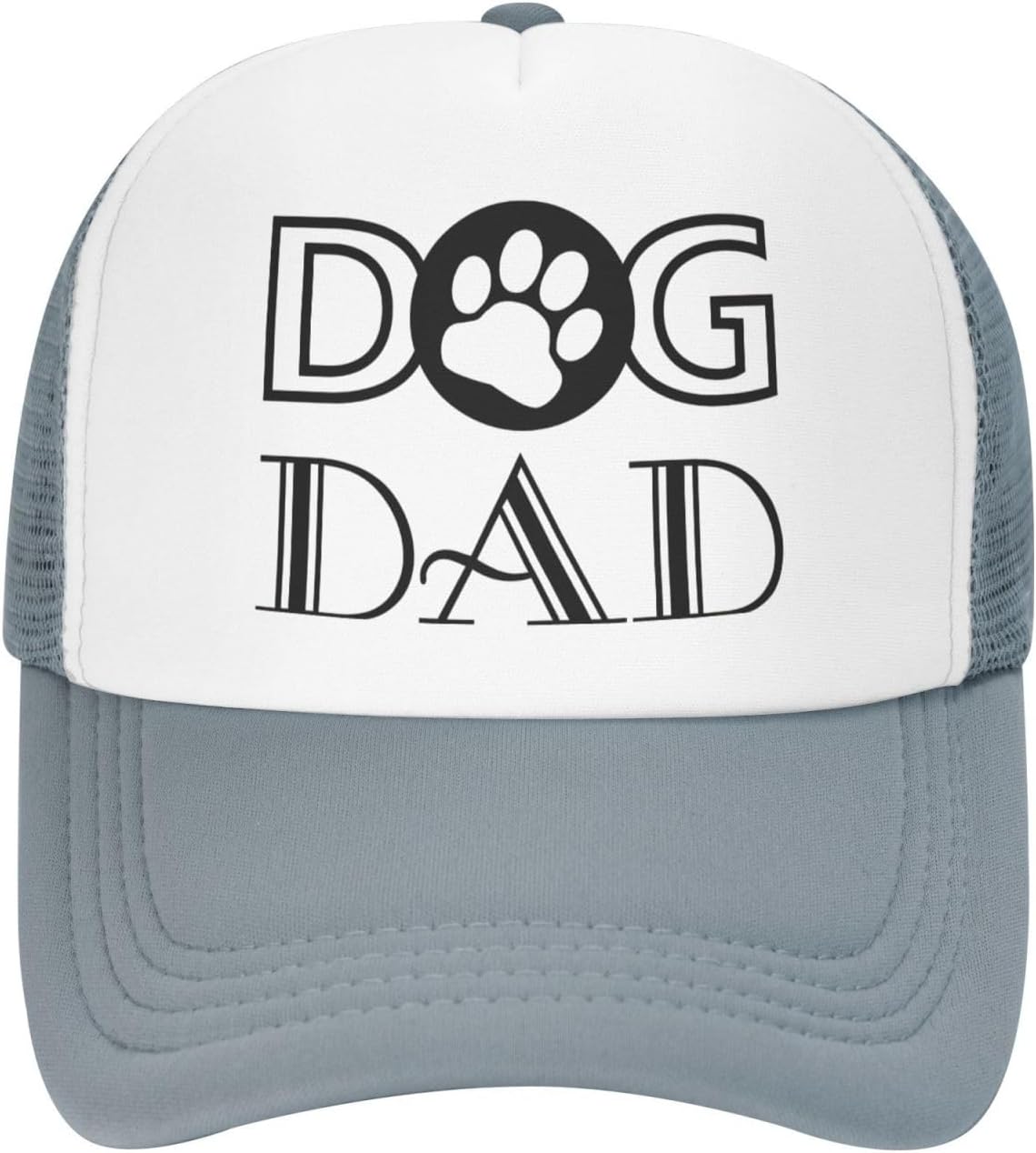 Dog Dad Funny Baseball Cap Adjustable Fitted Hat for Men Women Gray