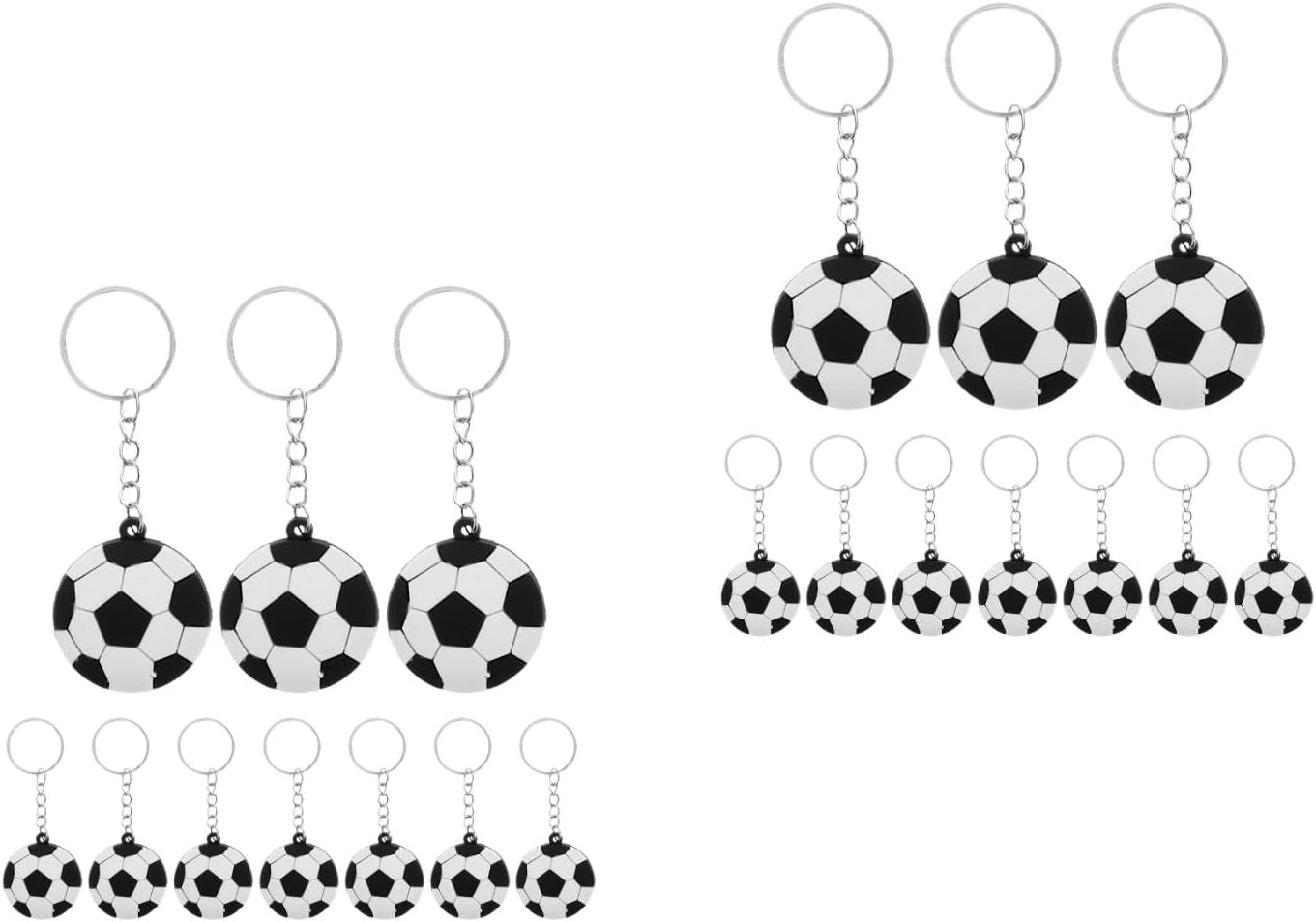 LUOZZY 60 Pcs Funny Soccer Keychains for Boys