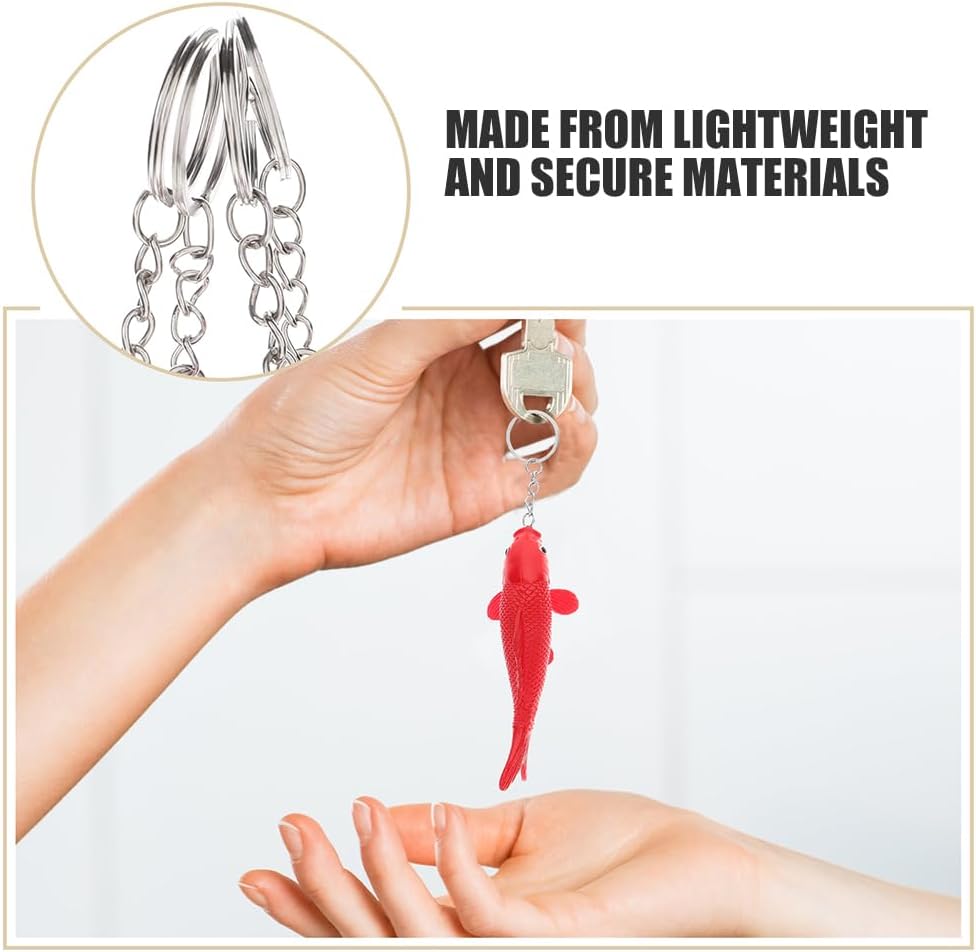 LUOZZY 8Pcs Summer Party Koi Fish Keychain Set