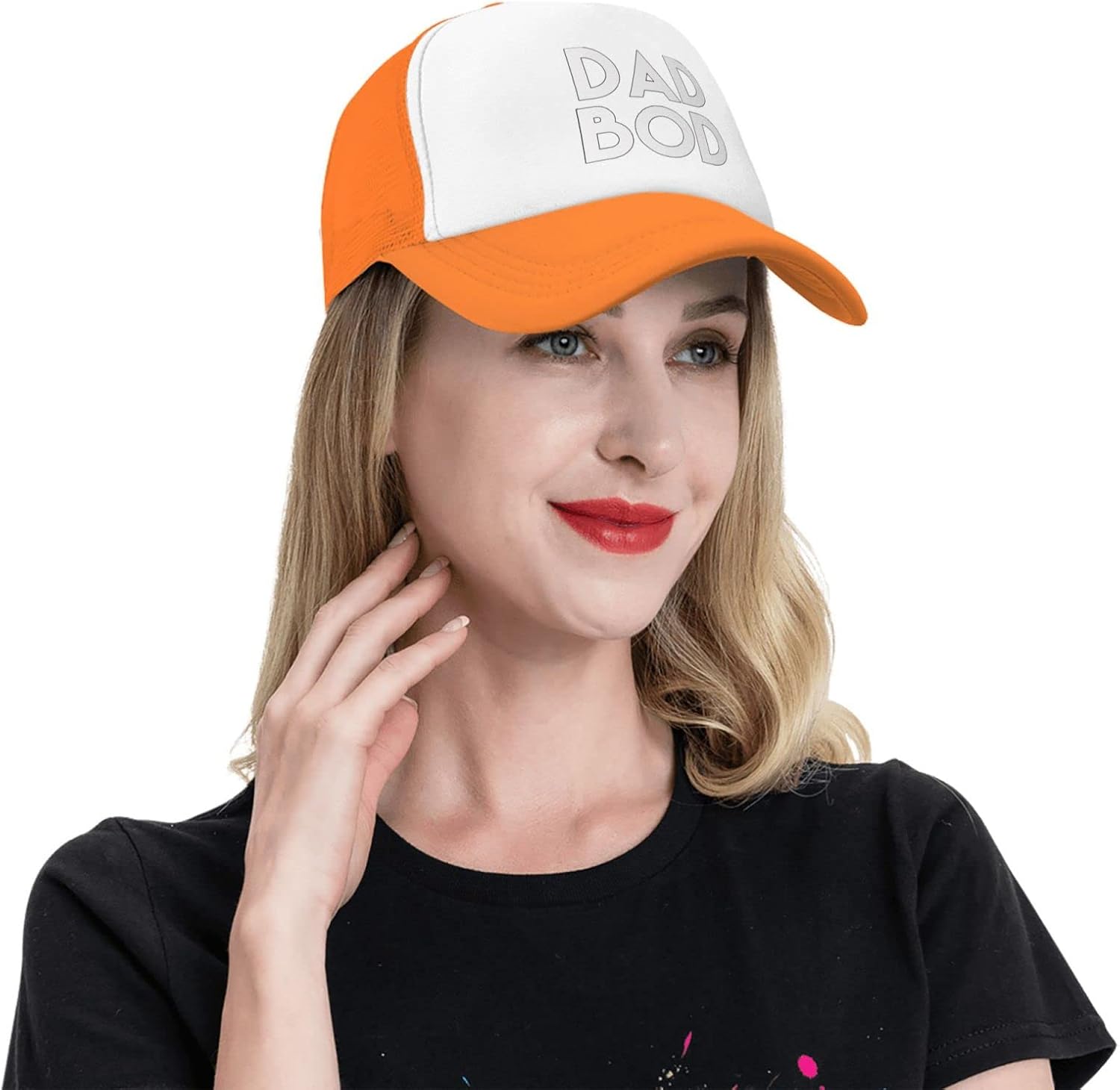 YGXZ Orange Baseball Cap Adjustable Fitted Hat for Men Women
