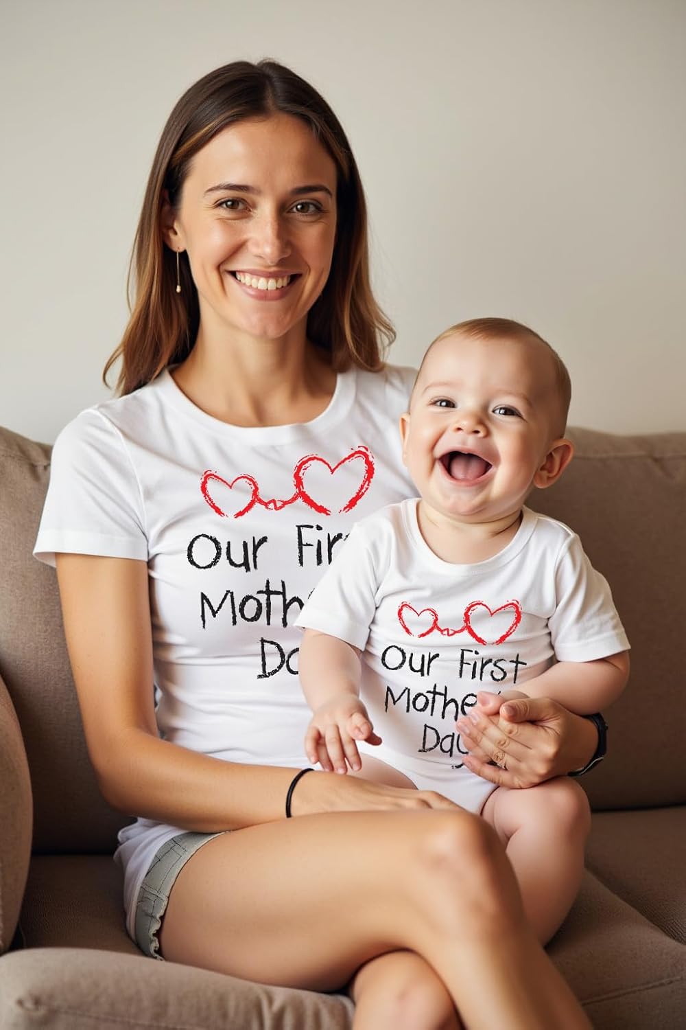 Tstars First Mothers Day Mommy and Me Bodysuit Set